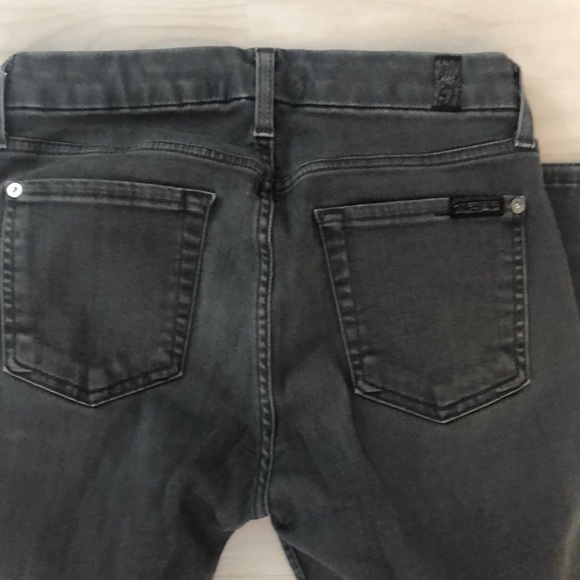 7 for All Mankind B(air) High Waisted Skinny Jeans. Dark Grey. Size 26 - Picture 3 of 8